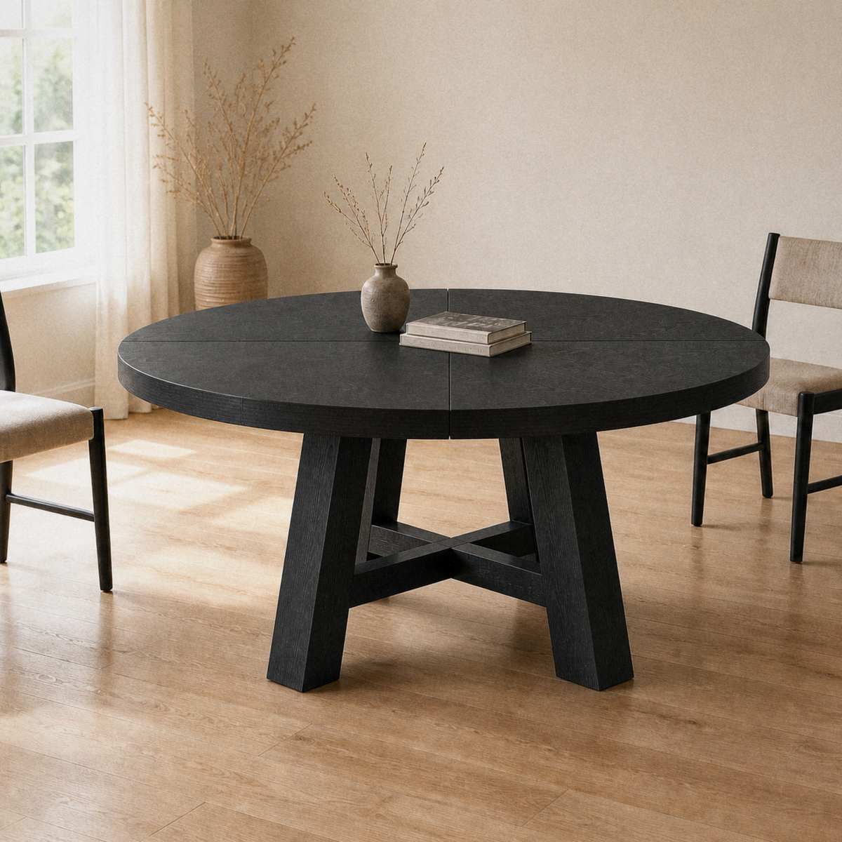 Kolvern Stimpagnato Round Trestle Dining Table