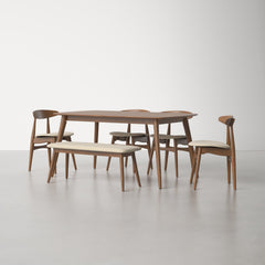 Angle | Three-quarter view of the Kolvern Strombolicchio 6-Piece Dining Set