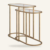 Kolvern Svinair Glass Oval Nesting Tables
