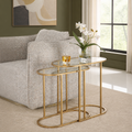 Kolvern Svinair Glass Oval Nesting Tables in a restyled supplier room | Pipeline B room-shell edit 1