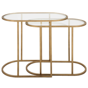 Kolvern Svinair Glass Oval Nesting Tables | untouched supplier studio 3