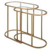 Kolvern Svinair Glass Oval Nesting Tables | untouched supplier studio 4