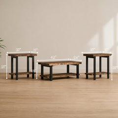 Room | The Kolvern Tvoroyri 3-Piece Storage Table Set in a styled room