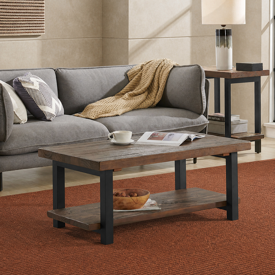Kolvern Tvoroyri 3 Piece Storage Table Set in a restyled supplier room | Pipeline B room-shell edit 3