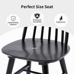 Detail | Close view of the Kolvern Ugghia Wood Windsor Dining Chair Set of 6