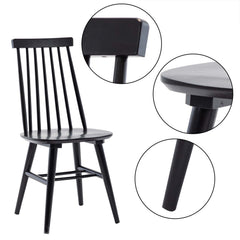Angle | Three-quarter view of the Kolvern Ugghia Wood Windsor Dining Chair Set of 6