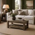 Kolvern Vatnsoyrar Wood Coffee Table in a restyled supplier room | Pipeline B room-shell edit 1