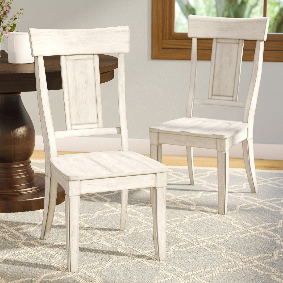 Kolvern Zuccogrande Slat Back Side Chair Set of 2