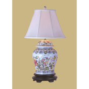 Lamp, Single Light, Multi-Color Porcelain with Empire Shade