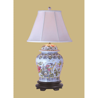 Lamp, Single Light, Multi-Color Porcelain with Empire Shade