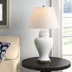 Lamp with Linen Shade and LED Bulb Included