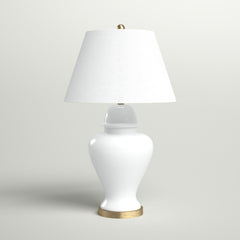Lamp with Linen Shade and LED Bulb Included
