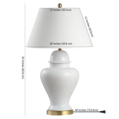 Lamp with Linen Shade and LED Bulb Included