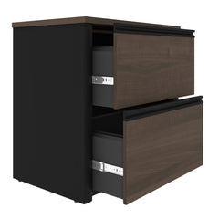 Lateral File Cabinet with 2 Drawers in Antigua and Black