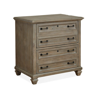 Lateral Filing Cabinet with 2 Locking File Drawers in Gray Pine