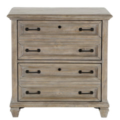 Lateral Filing Cabinet with 2 Locking File Drawers in Gray Pine
