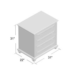 Lateral Filing Cabinet with 2 Locking File Drawers in Gray Pine