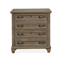 Lateral Filing Cabinet with 2 Locking File Drawers in Gray Pine