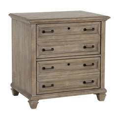 Lateral Filing Cabinet with 2 Locking File Drawers in Gray Pine