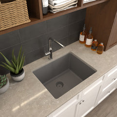 Laundry Sink, Rockport, Single Bowl, Dual-Mount, Granite Composite, Titanium
