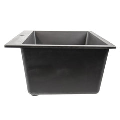 Laundry Sink, Rockport, Single Bowl, Dual-Mount, Granite Composite, Titanium