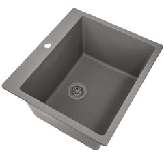 Laundry Sink, Rockport, Single Bowl, Dual-Mount, Granite Composite, Titanium