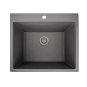 Laundry Sink, Rockport, Single Bowl, Dual-Mount, Granite Composite, Titanium
