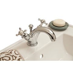 Lavatory Faucet, Edwardian, Two Handle, Single Hole, English Gold