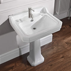 Lavatory Faucet, Single Hole with Extended Lever in Brushed Stainless Steel