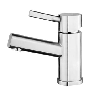 Lavatory Faucet with Single Hole and Single Lever in Brushed Stainless Steel