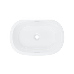 Lavatory Sink, Barcelona, Undermount, Oval, Plastic, Gloss White