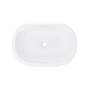 Lavatory Sink, Barcelona, Undermount, Oval, Plastic, Gloss White