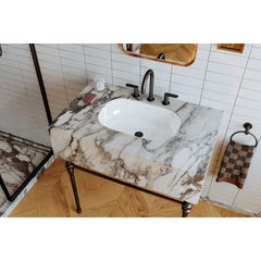 Lavatory Sink, Barcelona, Undermount, Oval, Plastic, Gloss White