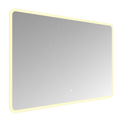 LED Bathroom Mirror, Aurora, 30 in x 48 in with Anti-Fog in Silver