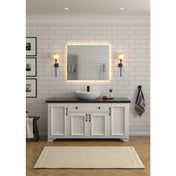 LED Bathroom Mirror, Aurora, Dimmable with Anti-Fog in Silver