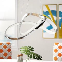 LED Pendant Light with Adjustable Cables in Chrome