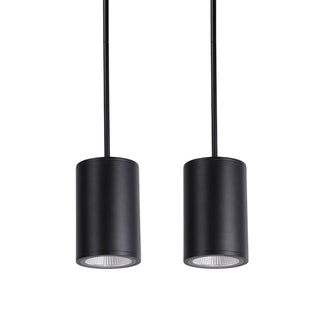 LED Pendant Lights, Set of 2, Aluminum and Glass with Four Stems