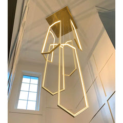 LED Ring Chandelier with 6 Light Tiers in Gold Metal