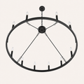Underside | looking up into the ring, rods, and hub
