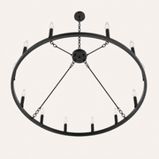 Underside | looking up into the ring, rods, and hub