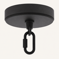 Finish | close view of the matte-black canopy and chain