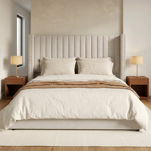 Grevane Leesburg Upholstered Wingback Storage Bed