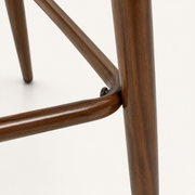 Detail | the wood-grain-finish footrest ring where it meets the tapered legs