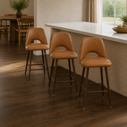 In a room | all three matching stools shown together, the complete set sold with this listing