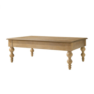 Lift-Top Coffee Table, 52 in Wide, Solid and Engineered Wood in Natural