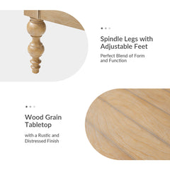 Lift-Top Coffee Table, 52 in Wide, Solid and Engineered Wood in Natural
