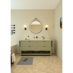 Lighted Bathroom Mirror, Aurora, Round Dimmable LED in Silver and Matte Black