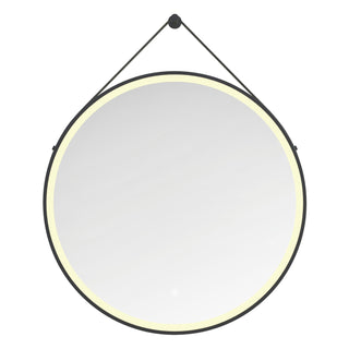 Lighted Bathroom Mirror, Aurora, Round Dimmable LED in Silver and Matte Black