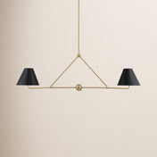 Linear Pendant Light with 4 Lights in Gold Metal Finish