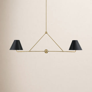 Linear Pendant Light with 4 Lights in Gold Metal Finish